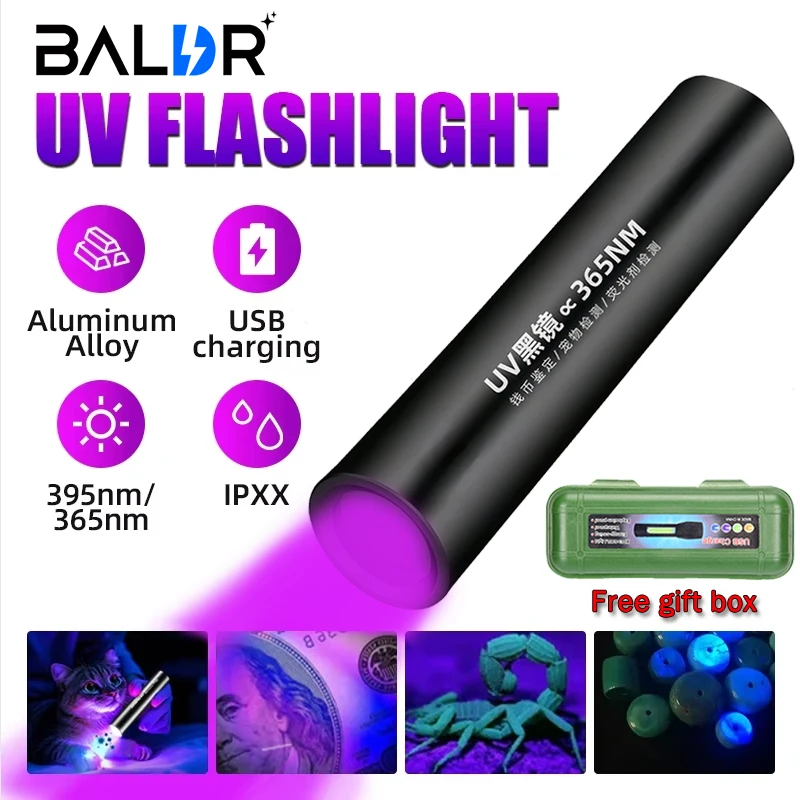 Мини 365 нм УФ-фонарик, алюминиевый тип C, перезаряжаемый ультрафиолетовый фонарик, черный свет, детектор мочи домашних животных, черные фонарики 
Мини 365 нм УФ-фонарик, алюминиевый тип C, перезаряжаемый ультрафиолетовый фонарик, черный свет, детектор мочи домашних животных, черные фонарики