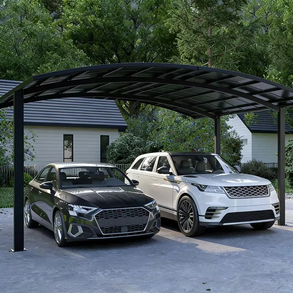 Double Carport Polycarbonate Roof Aluminum Frame, Waterproof UV Protection Outdoor Car Shelter Canopy Awning for 2 Cars
Double Carport Polycarbonate Roof Aluminum Frame, Waterproof UV Protection Outdoor Car Shelter Canopy Awning for 2 Cars