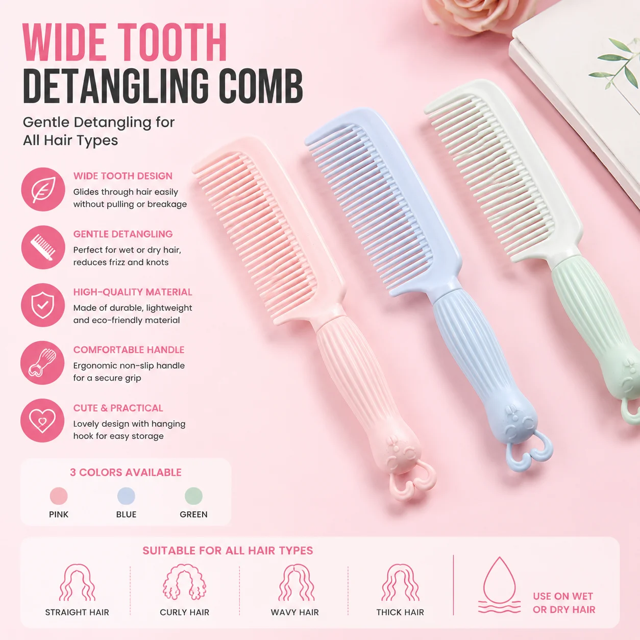 Korean version student comb cartoon cute plastic curly hair comb anti-static hair comb straight hair comb flat hair comb
Korean version student comb cartoon cute plastic curly hair comb anti-static hair comb straight hair comb flat hair comb