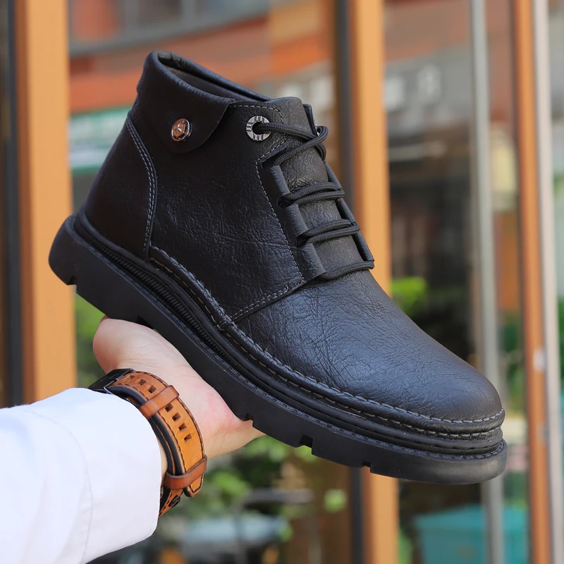 JY Fashion Boots Men's leather work Shoes Classic men's Winter boots Casual Work Shoes Retro style casual shoes
JY Fashion Boots Men's leather work Shoes Classic men's Winter boots Casual Work Shoes Retro style casual shoes