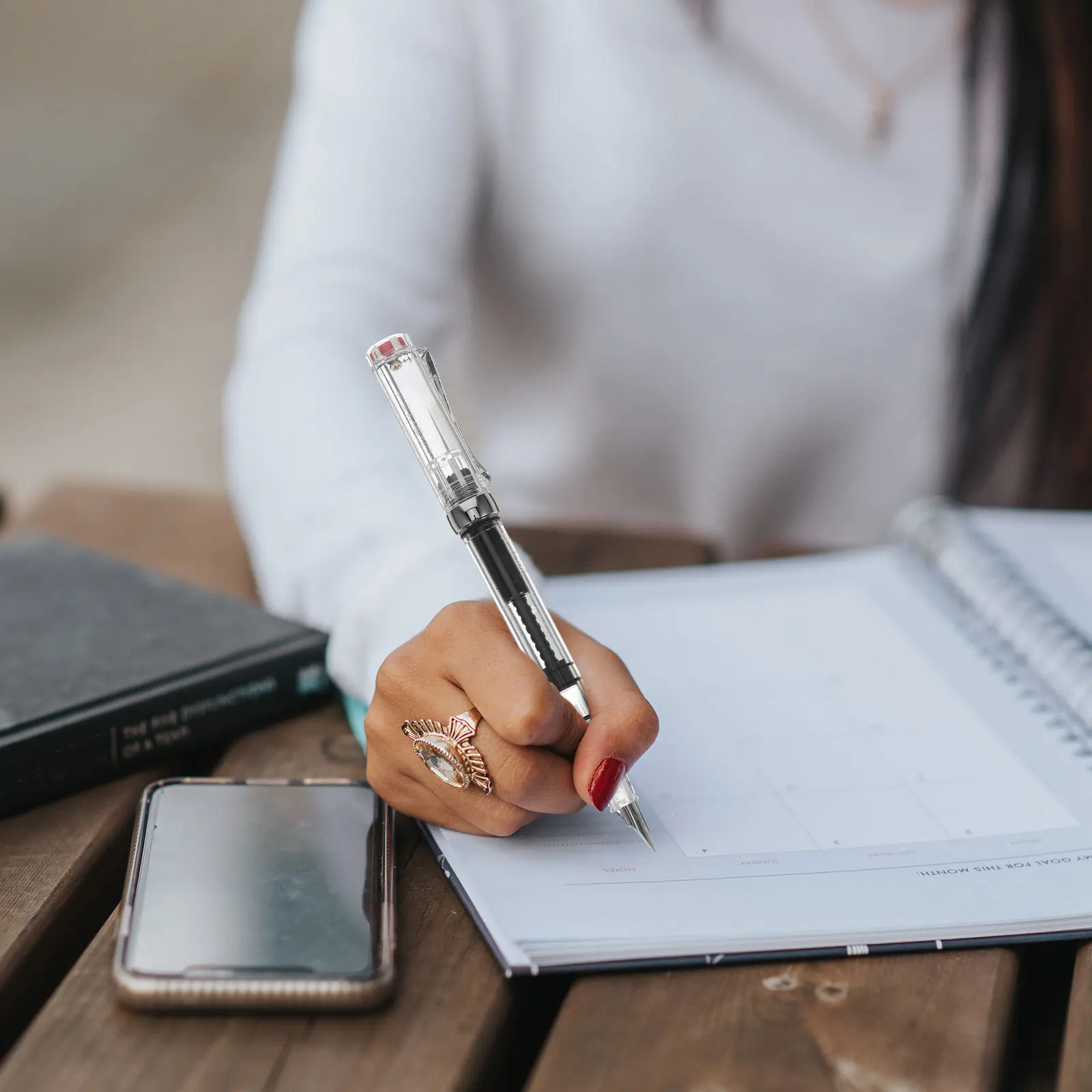 Transparent Fountain Pen Piston Fill Calligraphy Writing Instrument For School Office Business Gift Portable Sign Pen
Transparent Fountain Pen Piston Fill Calligraphy Writing Instrument For School Office Business Gift Portable Sign Pen