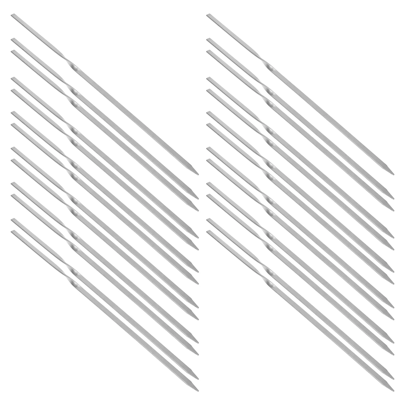 30pcs Stainless Steel BBQ Skewers 25cm Flat Grilling Sticks Heat Resistant Non Design Reusable Barbecue Tools
30pcs Stainless Steel BBQ Skewers 25cm Flat Grilling Sticks Heat Resistant Non Design Reusable Barbecue Tools