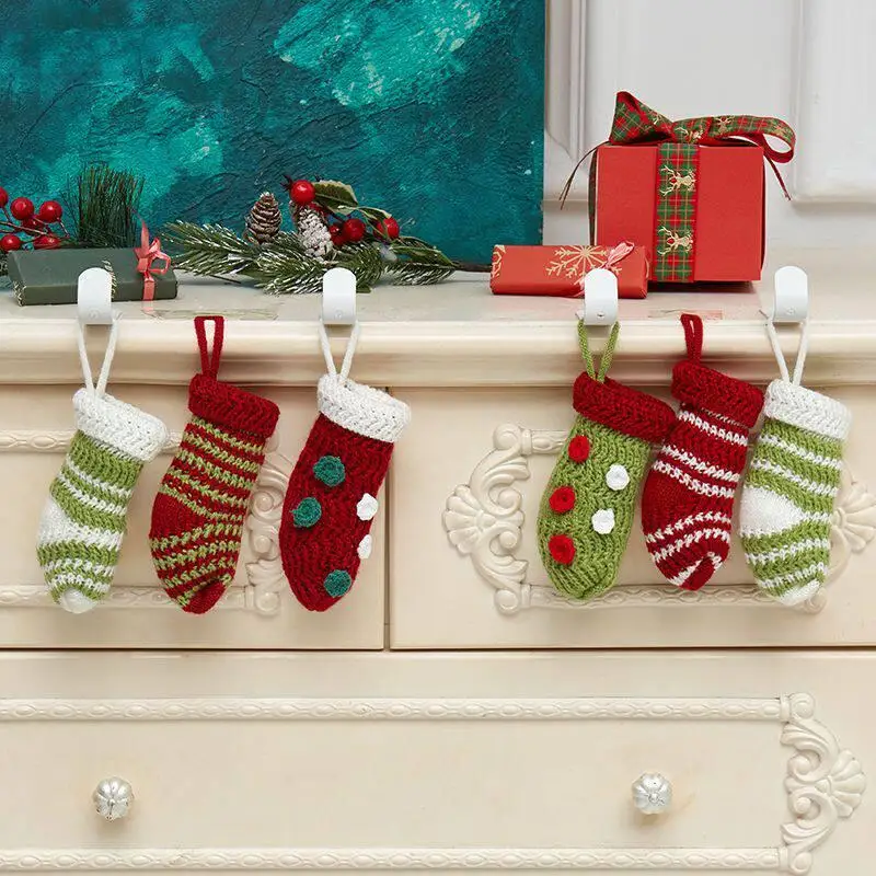 Christmas Decorative Knitted Wool Socks Christmas Tree Color Block Hanging Ornaments 6 Pcs Set Festive Holiday Supplies
Christmas Decorative Knitted Wool Socks Christmas Tree Color Block Hanging Ornaments 6 Pcs Set Festive Holiday Supplies