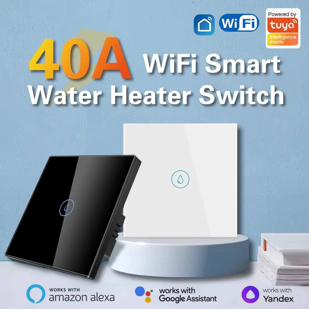 Tuya Wi-Fi переключатель водонагревателя 20A/40A умный котел настенная панель приложение дистанционное управление функция таймера голосовое управление Alexa Google Home
Tuya Wi-Fi переключатель водонагревателя 20A/40A умный котел настенная панель приложение дистанционное управление функция таймера голосовое управление Alexa Google Home