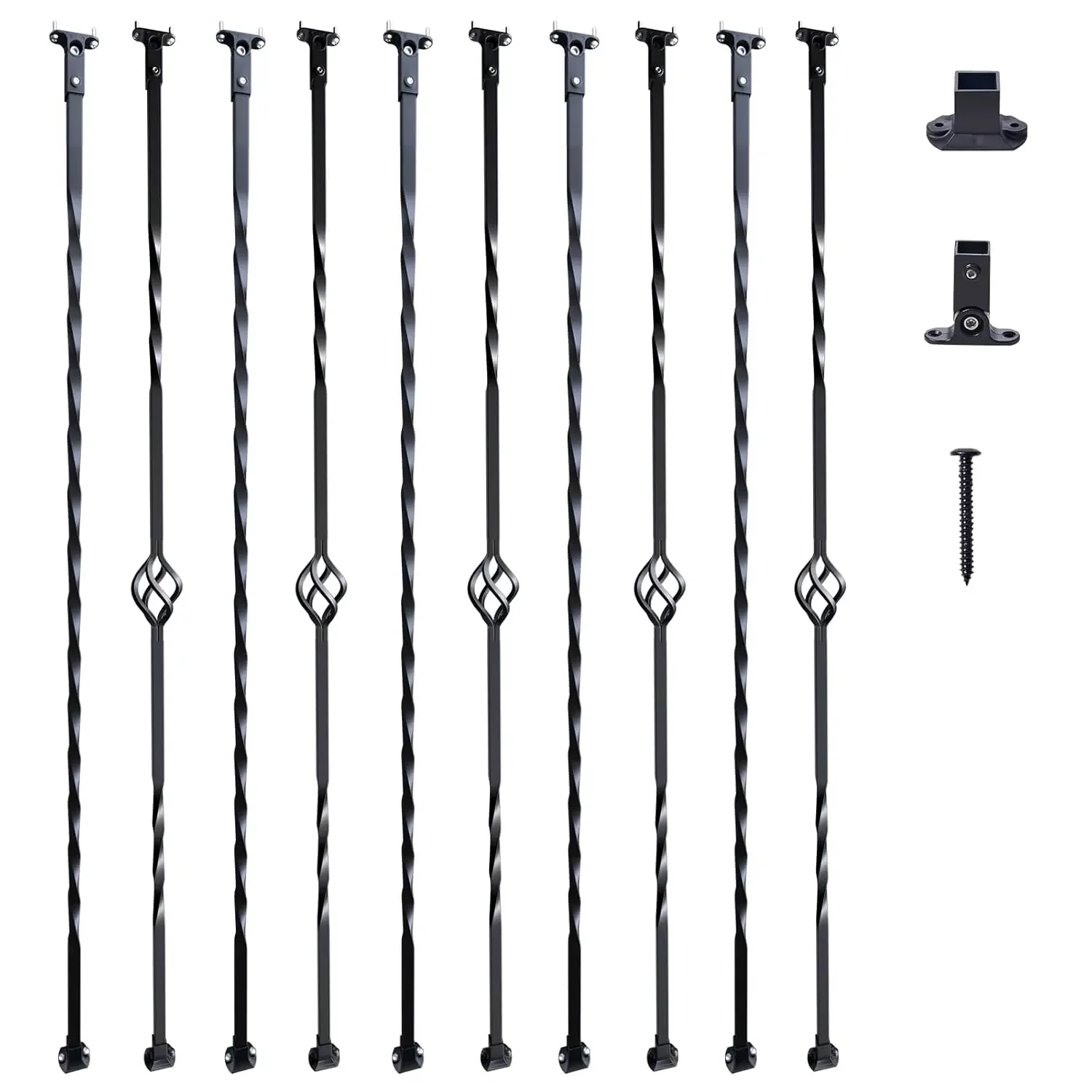 Staircase Metal Balusters, 44'' x 1/2" Galvanized Steel Decorative Banister Spindles, 10 Pack Deck Baluster with Hollow Single
Staircase Metal Balusters, 44'' x 1/2" Galvanized Steel Decorative Banister Spindles, 10 Pack Deck Baluster with Hollow Single