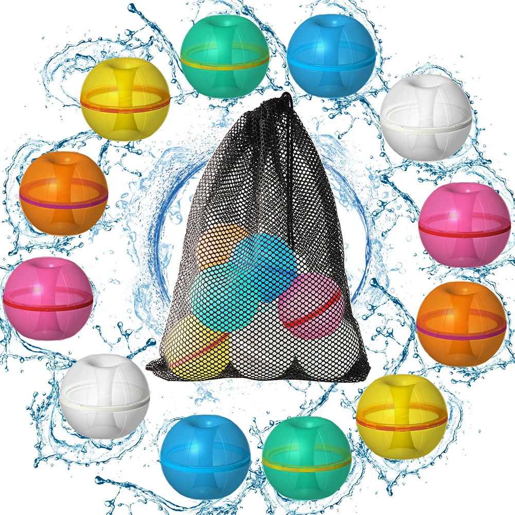 12 Pcs Magnetic Reusable Water Ball Magnetic Refillable Water Ball Fun Water Fight Game Self-Sealing Water Bomb for Summer Games
12 Pcs Magnetic Reusable Water Ball Magnetic Refillable Water Ball Fun Water Fight Game Self-Sealing Water Bomb for Summer Games