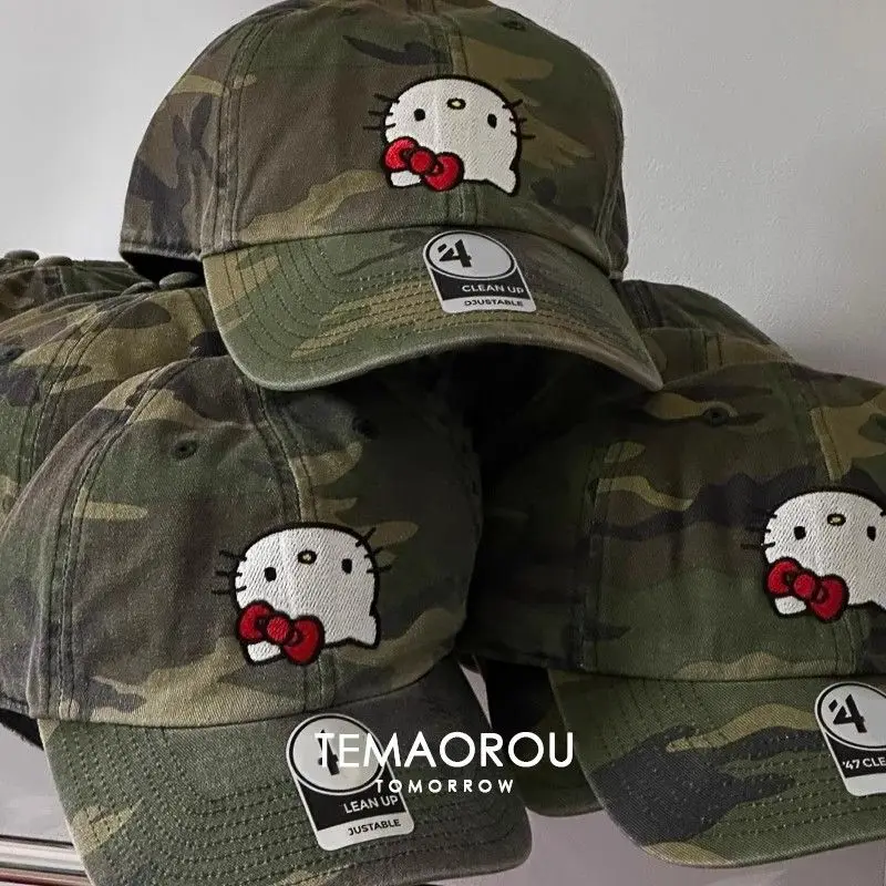New Sanrio Hello Kitty Camouflage Baseball Hat Kitty Couple Style Embroidered Baseball Cap Retro Baseball Cap Holiday Gift Toys
New Sanrio Hello Kitty Camouflage Baseball Hat Kitty Couple Style Embroidered Baseball Cap Retro Baseball Cap Holiday Gift Toys