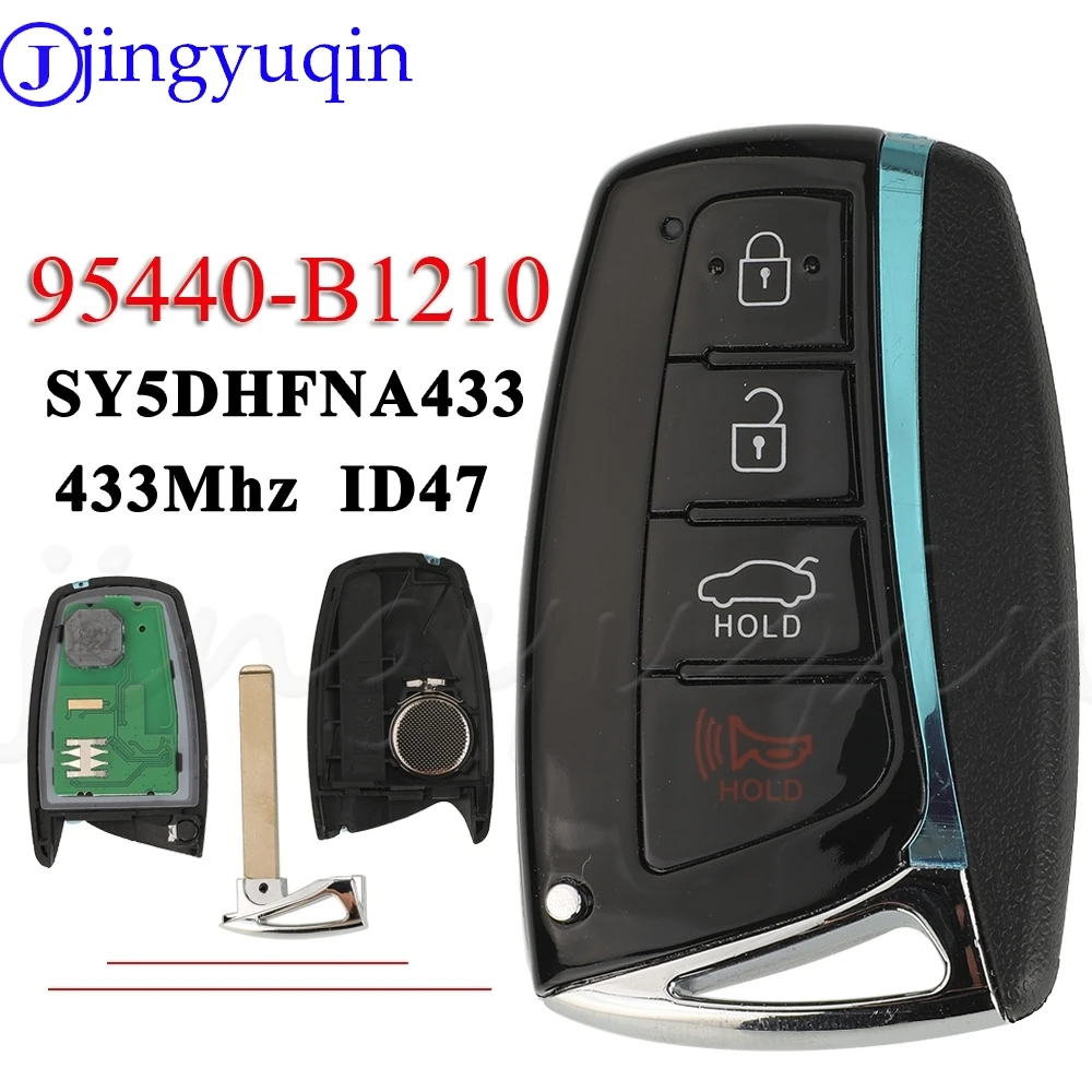 JYQ 95440-B1210 SY5DHFNA433 Remote Car Key 433MHz ID47 Chip For Hyundai Genesis 2015 2016 2017 Auto Fob Control
JYQ 95440-B1210 SY5DHFNA433 Remote Car Key 433MHz ID47 Chip For Hyundai Genesis 2015 2016 2017 Auto Fob Control