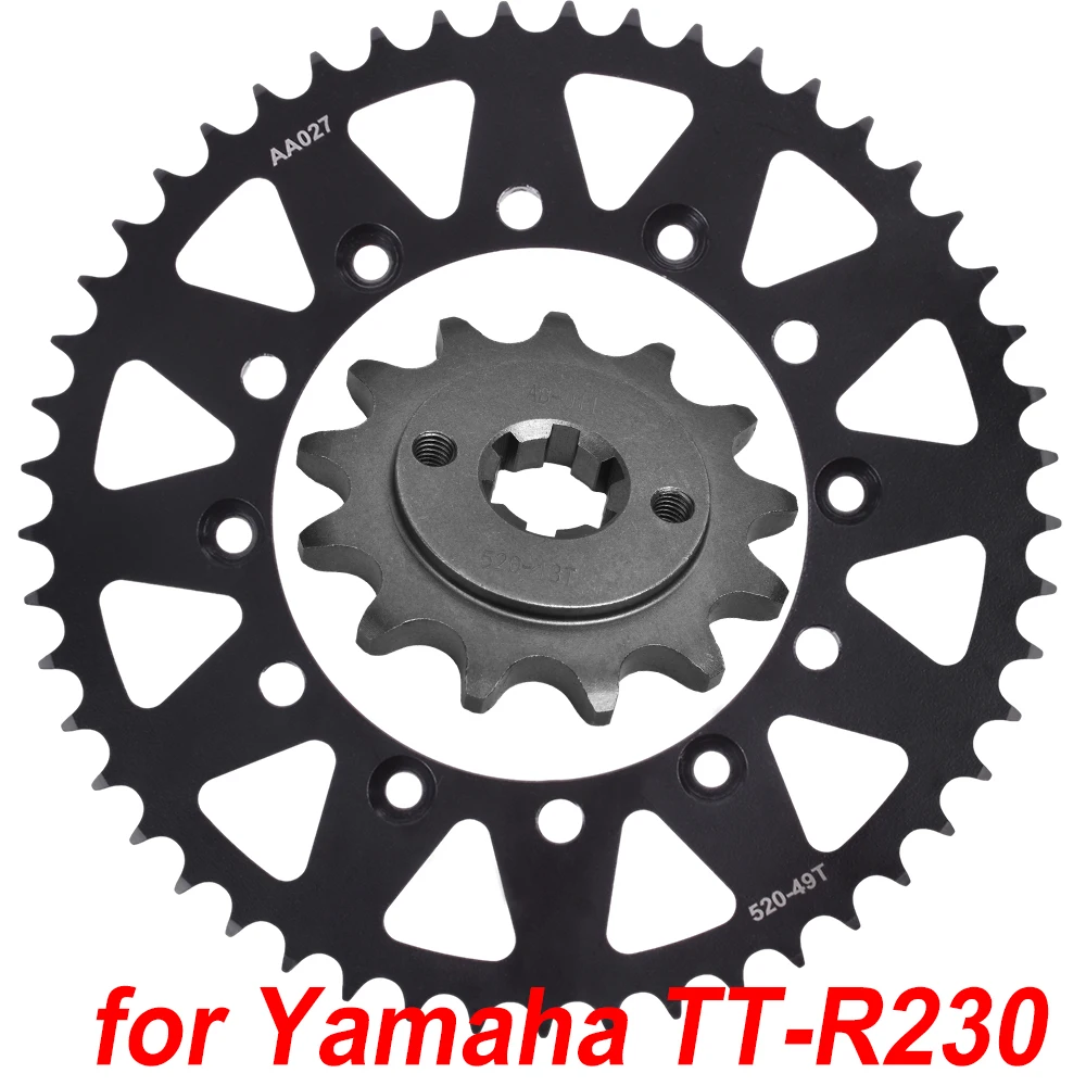 520 13T 49T Motorcycle Front Rear Sprocket for Yamaha TT-R230 2005-2024 TTR230 TTR 230
520 13T 49T Motorcycle Front Rear Sprocket for Yamaha TT-R230 2005-2024 TTR230 TTR 230