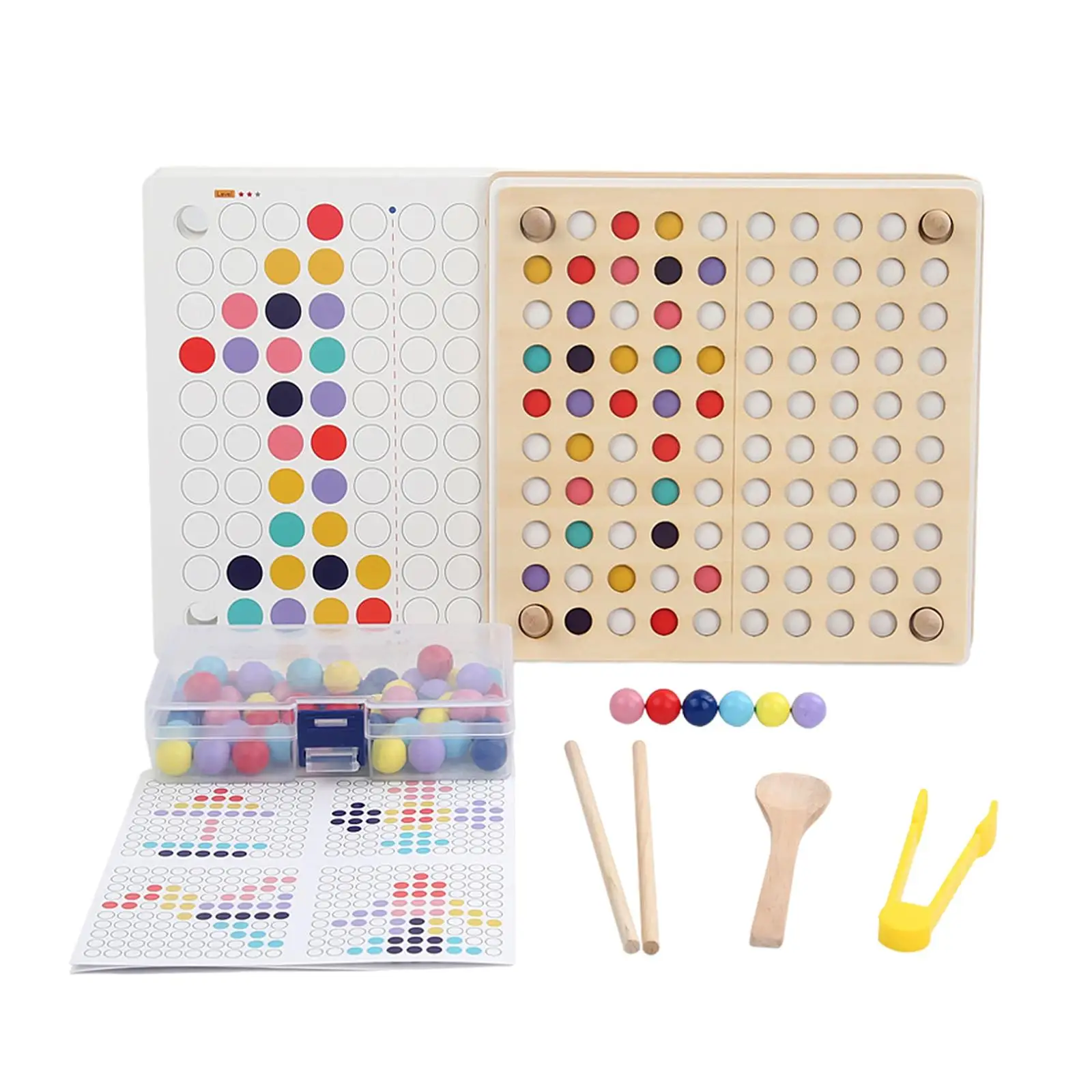 Clip Beads Game Coordination Card Matching Beads Puzzle for Toddler
Clip Beads Game Coordination Card Matching Beads Puzzle for Toddler