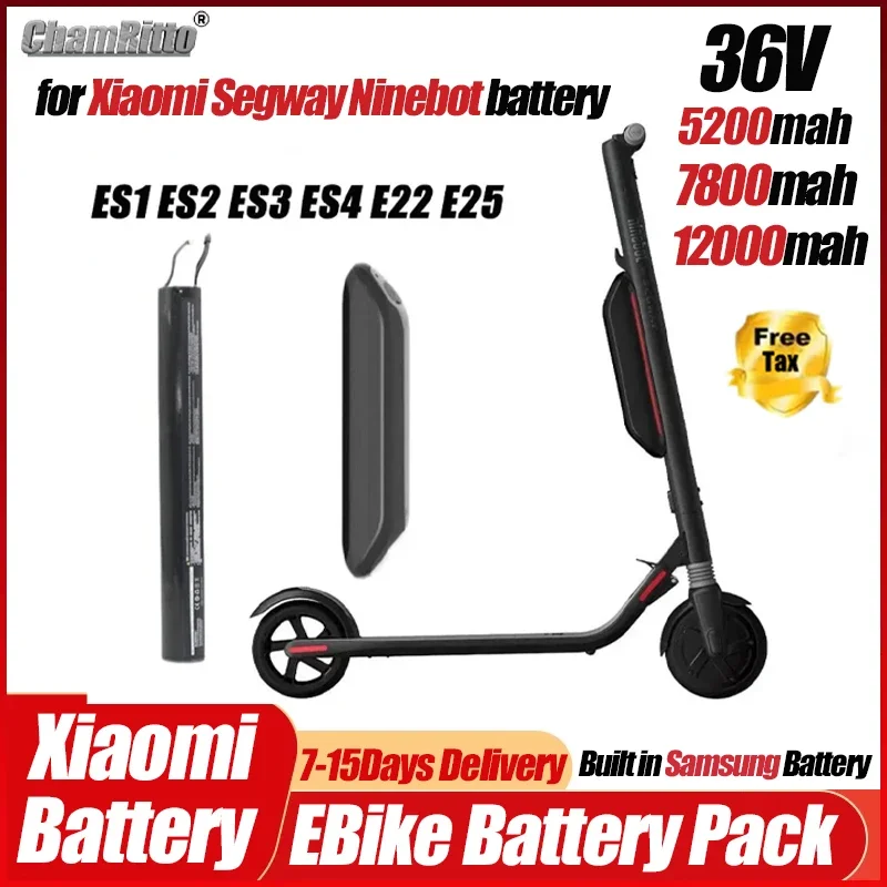 Оригинальный новый аккумулятор 36 В, 5200 мАч, 7800 мАч, 12800 мАч для XiaoMi Segway Ninebot ES1ES2 ES3 ES4 E22 E25, литиевая батарея для скутера
Оригинальный новый аккумулятор 36 В, 5200 мАч, 7800 мАч, 12800 мАч для XiaoMi Segway Ninebot ES1ES2 ES3 ES4 E22 E25, литиевая батарея для скутера
