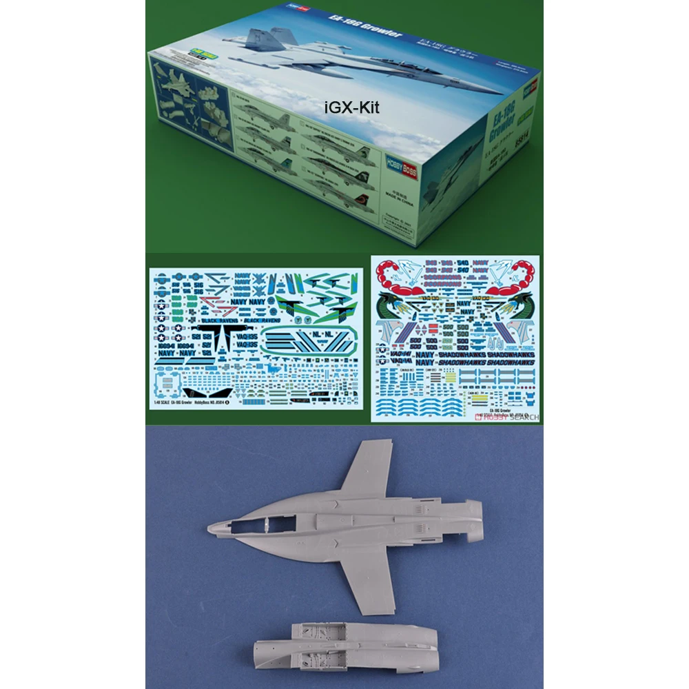 HobbyBoss 85814 1/48 Scale US F18 F-18 EA18G EA-18G Growlr Fighter Plane Airplane Plastic Assembly Model Building Kit
HobbyBoss 85814 1/48 Scale US F18 F-18 EA18G EA-18G Growlr Fighter Plane Airplane Plastic Assembly Model Building Kit