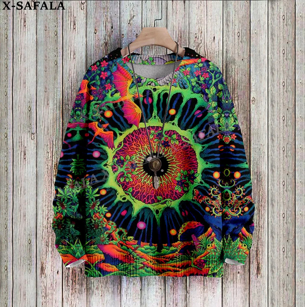 Hippie Psychedelic Colorful Trippy Sweaters 3D Printed Knit Sweater Funny Gift Jumpers Tops Couple Holiday Party Unisex Casual-2
Hippie Psychedelic Colorful Trippy Sweaters 3D Printed Knit Sweater Funny Gift Jumpers Tops Couple Holiday Party Unisex Casual-2