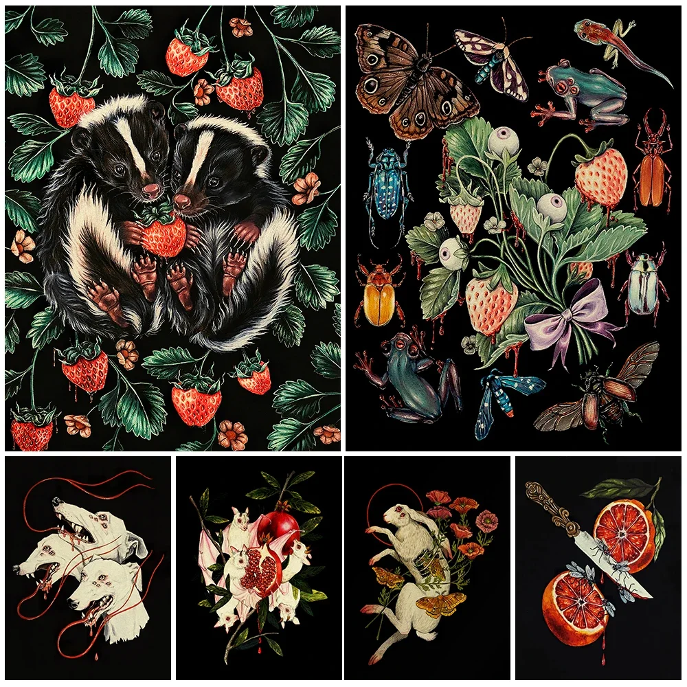 White Rat With Monarch Butterflies Wall Art Hound Devil Canvas Print Beetles Moths And Strawberry Gothic Plant Art Poster Print
White Rat With Monarch Butterflies Wall Art Hound Devil Canvas Print Beetles Moths And Strawberry Gothic Plant Art Poster Print