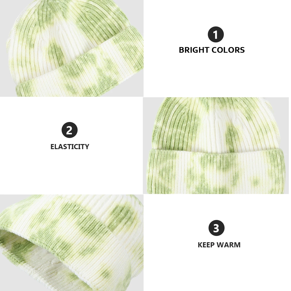 Knitted Hat Winter Fashion Weave Casual Hat Accessory Women Cap Adjustable Brim Wool Durable Elastic Fit Most People Tie Dye
Knitted Hat Winter Fashion Weave Casual Hat Accessory Women Cap Adjustable Brim Wool Durable Elastic Fit Most People Tie Dye