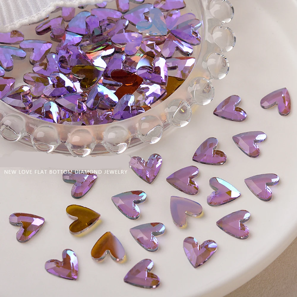 20pcs Purple Sparkle Nail Art Rhinestones 3D V-Heart Shaped Aurora Glass Gem Nail Jewelry DIY Shinny Luxury Nail Accessories
20pcs Purple Sparkle Nail Art Rhinestones 3D V-Heart Shaped Aurora Glass Gem Nail Jewelry DIY Shinny Luxury Nail Accessories