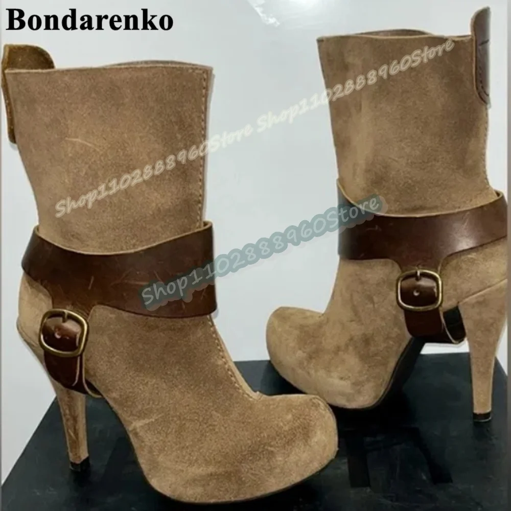 Occodental Mid Calf Flock Buckle Strap Boots Thin High Heel Shoes For Women Slip On Round Toe Fashion 2026 Zapatos Para Mujer
Occodental Mid Calf Flock Buckle Strap Boots Thin High Heel Shoes For Women Slip On Round Toe Fashion 2026 Zapatos Para Mujer