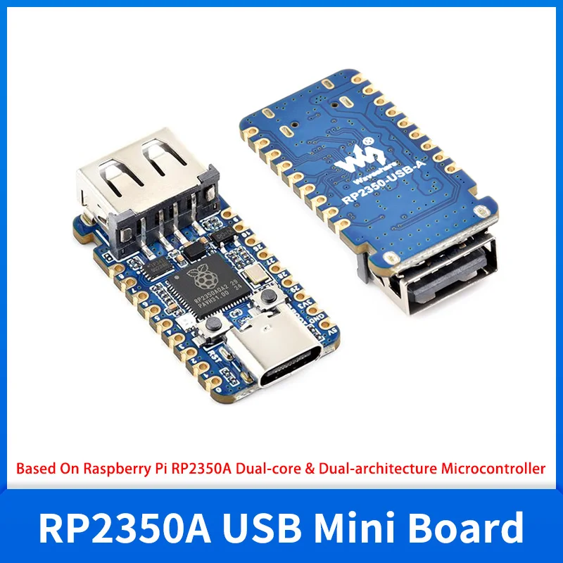 Мини-плата разработки USB RP2350A на базе встроенных USB-портов Raspberry Pi RP2350A, частота работы 150 МГц
Мини-плата разработки USB RP2350A на базе встроенных USB-портов Raspberry Pi RP2350A, частота работы 150 МГц