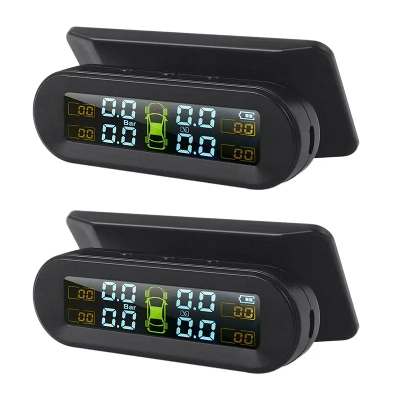 Compact 2X Solar Wireless USB TPMS Car Tire Pressure Monitor System HD LCD Display 4 External Sensor
Compact 2X Solar Wireless USB TPMS Car Tire Pressure Monitor System HD LCD Display 4 External Sensor