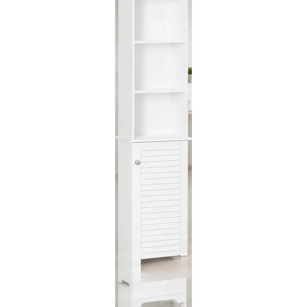 Высокий шкаф для хранения в ванной комнате с 3-х уровневой регулируемой полкой, отдельно стоящая льняная башня для небольших помещений, белый
Высокий шкаф для хранения в ванной комнате с 3-х уровневой регулируемой полкой, отдельно стоящая льняная башня для небольших помещений, белый