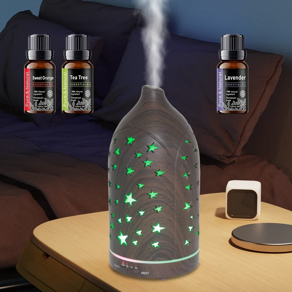 Увлажнитель воздуха Whisper-Quiet Star Hollow и ароматический диффузор со светодиодным ночником, меняющим цвет, диффузор эфирного масла, безопасный BP
Увлажнитель воздуха Whisper-Quiet Star Hollow и ароматический диффузор со светодиодным ночником, меняющим цвет, диффузор эфирного масла, безопасный BP