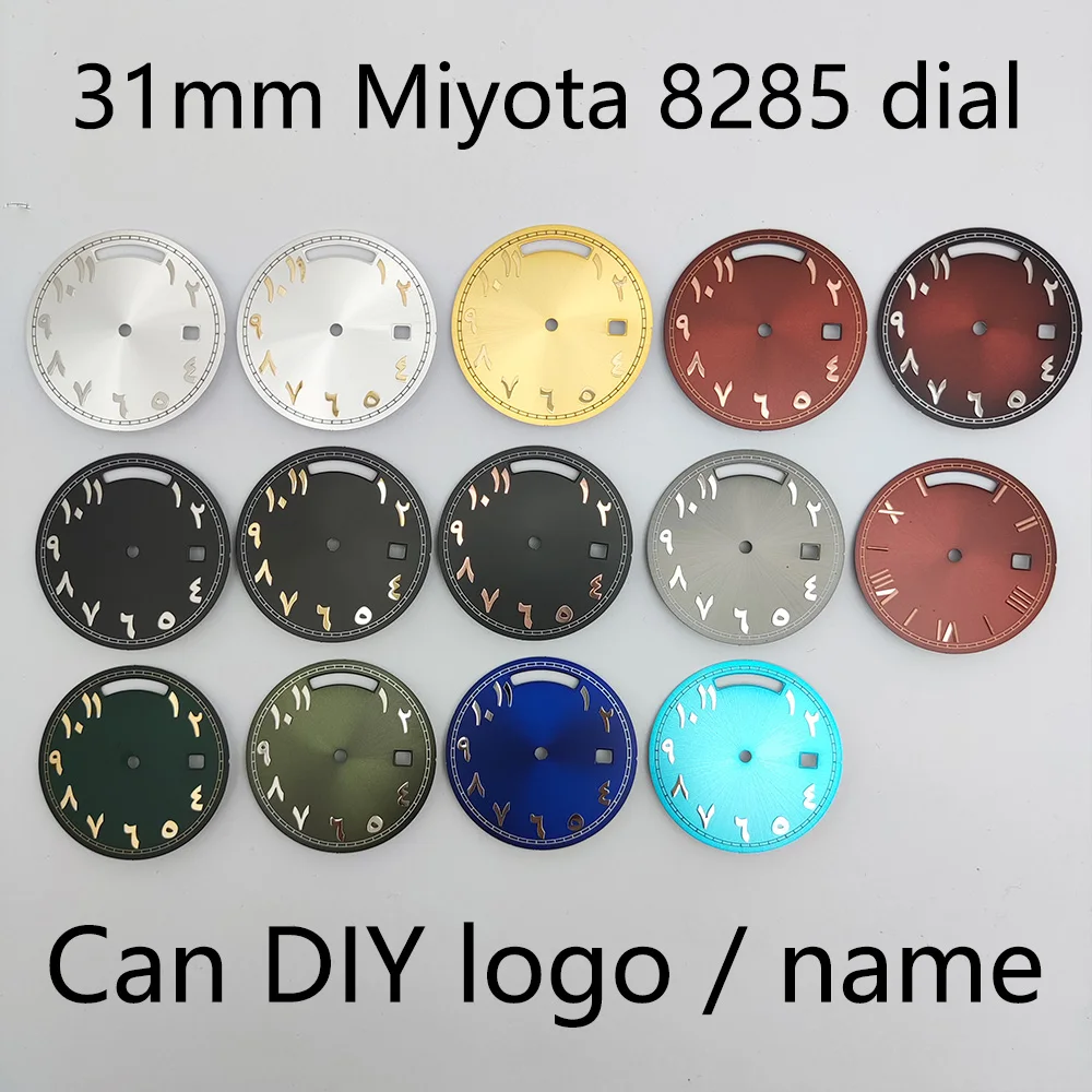 31 мм циферблат Miyota 8285, циферблат часов с арабским сценарием, аксессуары для мужских часов, подходит для механизма Miyota 8285, автоматический циферблат
31 мм циферблат Miyota 8285, циферблат часов с арабским сценарием, аксессуары для мужских часов, подходит для механизма Miyota 8285, автоматический циферблат