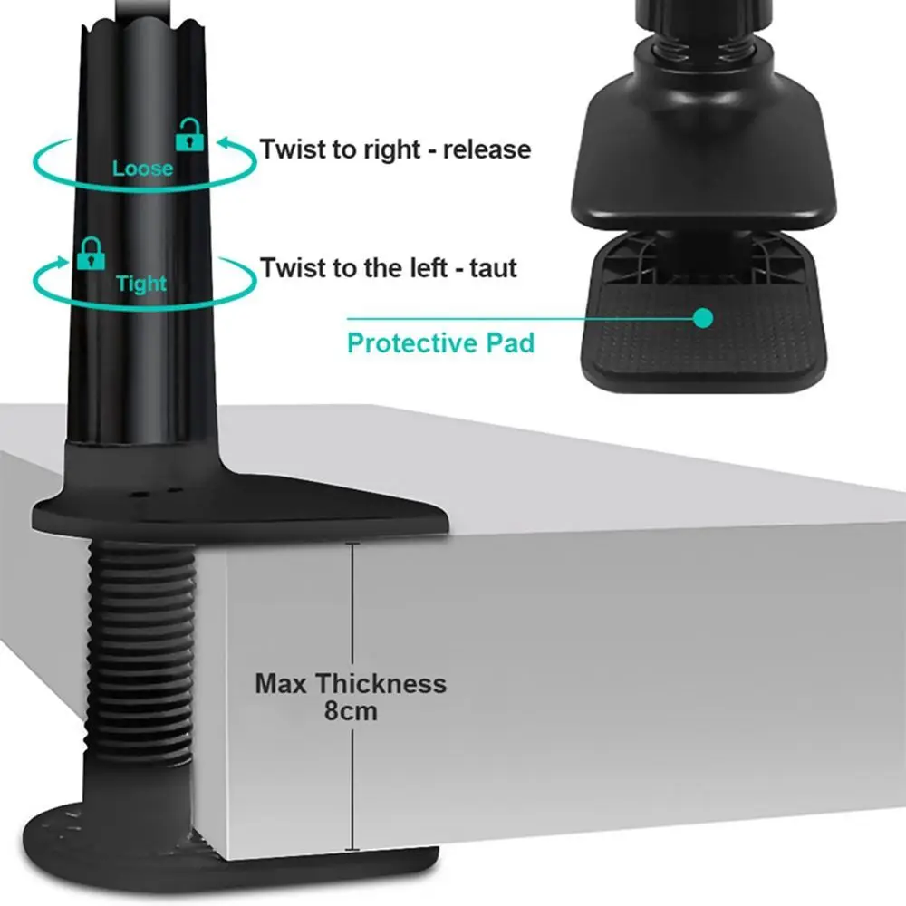 Flexible Arm Bracket Cellphone Clip Bed Desk Lazy Stand Mobile Phone Holder Mount Clamp
Flexible Arm Bracket Cellphone Clip Bed Desk Lazy Stand Mobile Phone Holder Mount Clamp