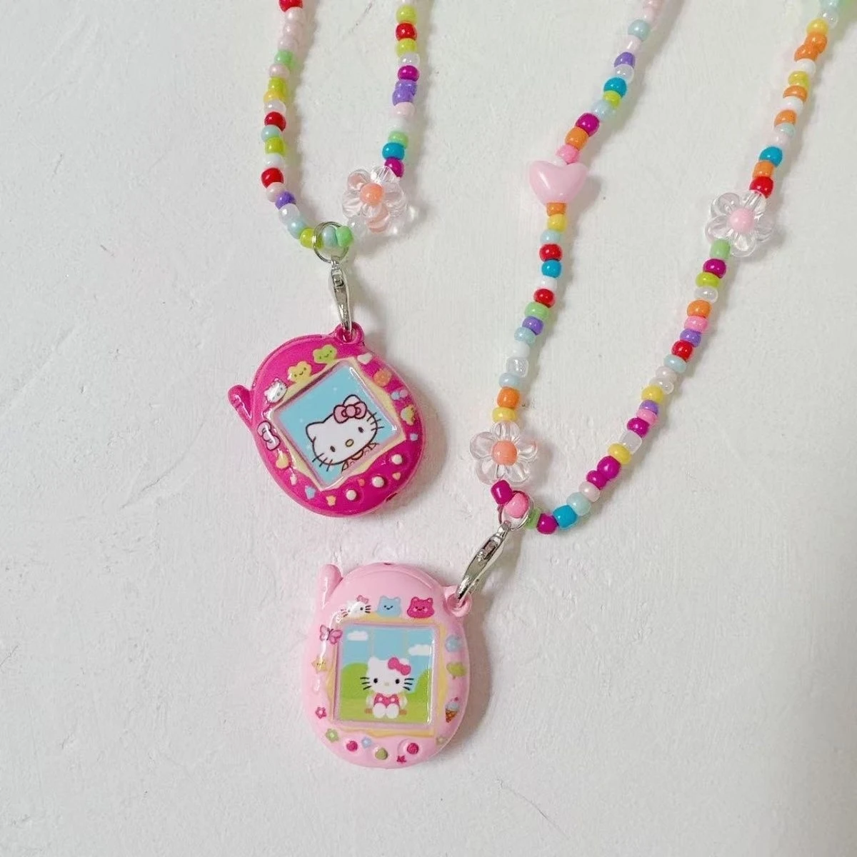 Vintage Style Kawaii Hello Kitty Cartoon Tamagotchi Bead Elastic Necklace Y2k Spicy Girl Street Photography Necklace Accessories
Vintage Style Kawaii Hello Kitty Cartoon Tamagotchi Bead Elastic Necklace Y2k Spicy Girl Street Photography Necklace Accessories
