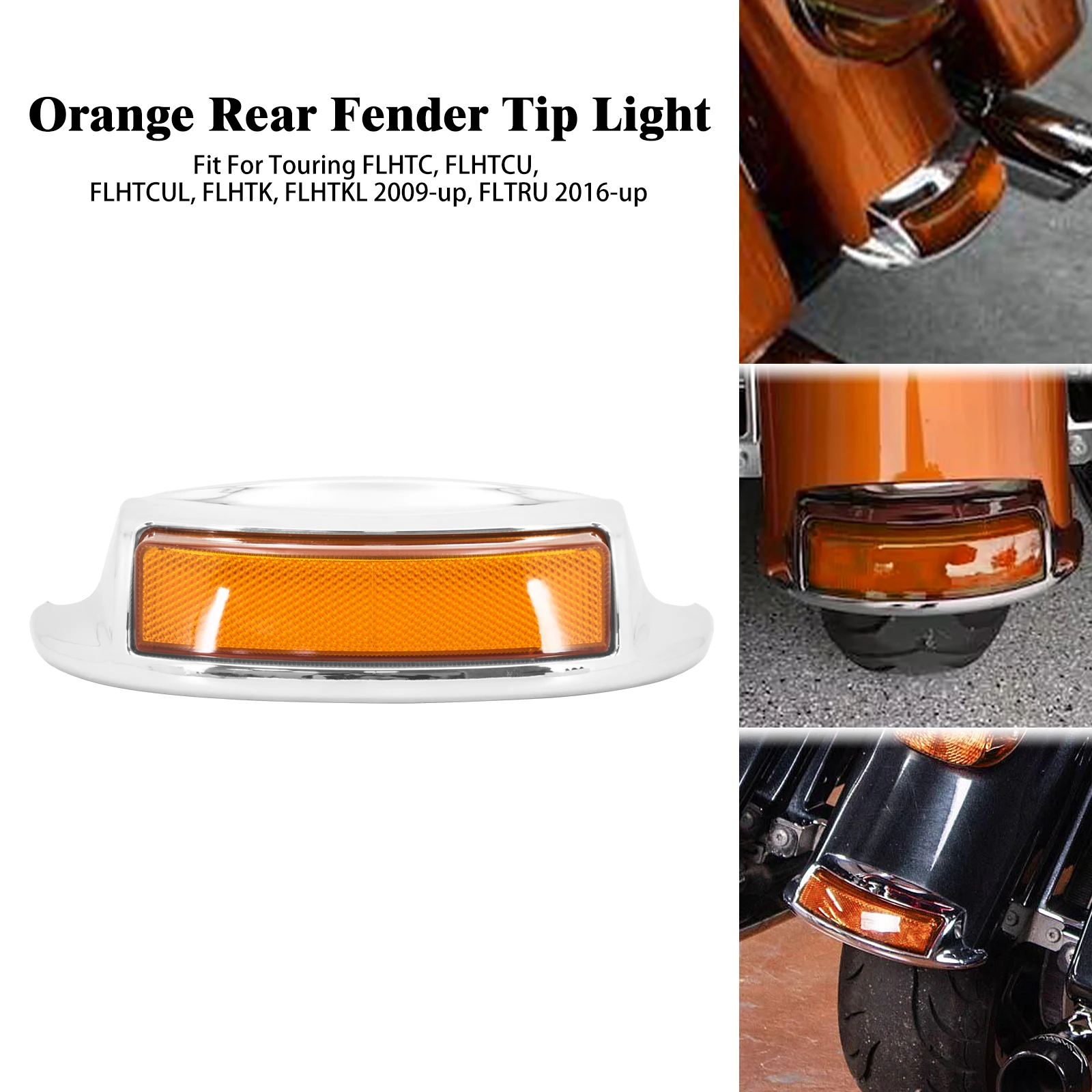 Motorcycle Orange Fender Tip LED Light Turn Signal Brake Indicator Running Lamp For Harley Electra Glide FLHTC, FLHTCU 2009-2023
Motorcycle Orange Fender Tip LED Light Turn Signal Brake Indicator Running Lamp For Harley Electra Glide FLHTC, FLHTCU 2009-2023