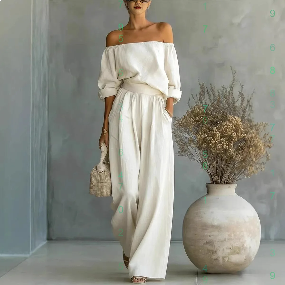 Fashion Two Piece Outfits Off Shoulder Wide Leg Pants Sets Women Summer Casual Matching Sets
Fashion Two Piece Outfits Off Shoulder Wide Leg Pants Sets Women Summer Casual Matching Sets