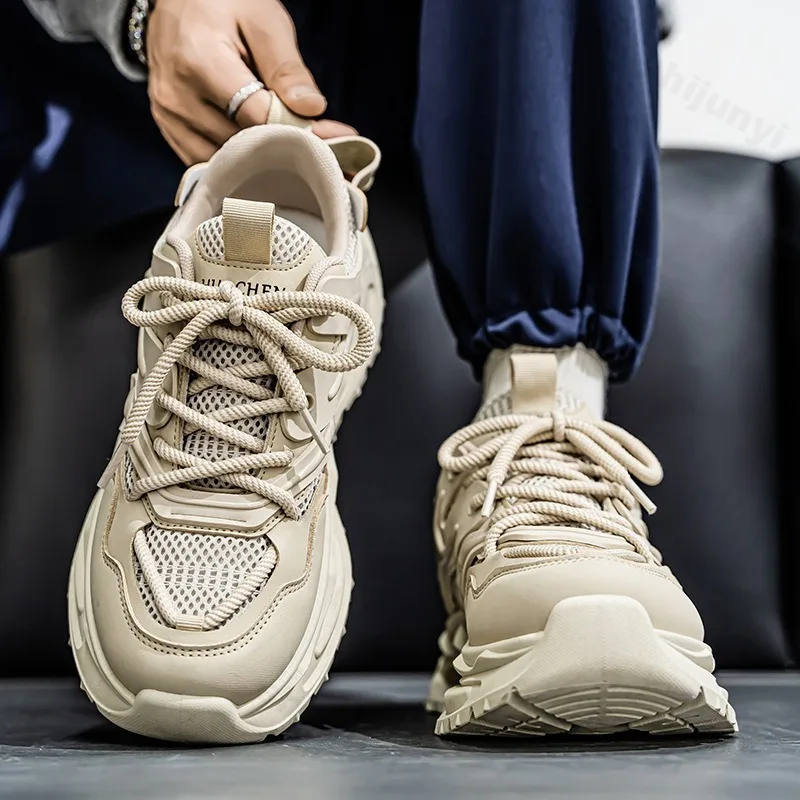 Men's Casual Sports Shoes 2025 Spring New Style Fashion Trend Mesh Breathable Thick Soled Versatile Comfortable Chunky sneakers
Men's Casual Sports Shoes 2025 Spring New Style Fashion Trend Mesh Breathable Thick Soled Versatile Comfortable Chunky sneakers