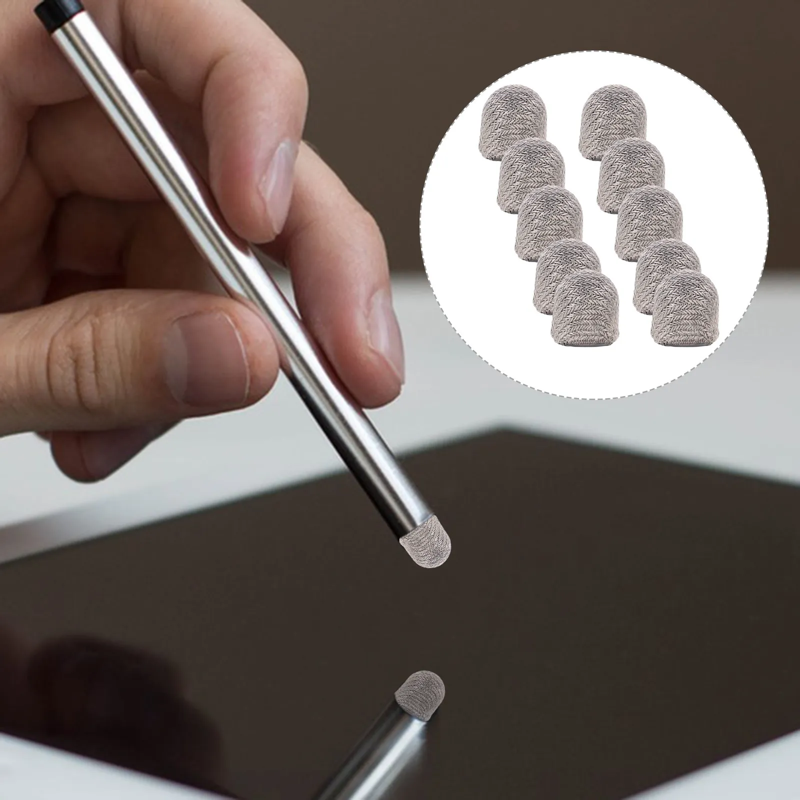 10Pcs Capacitive Stylus Tips Replacement Tips for Touchscreen Devices Accurate Drawing Writing Smooth Response Conductive Mesh
10Pcs Capacitive Stylus Tips Replacement Tips for Touchscreen Devices Accurate Drawing Writing Smooth Response Conductive Mesh