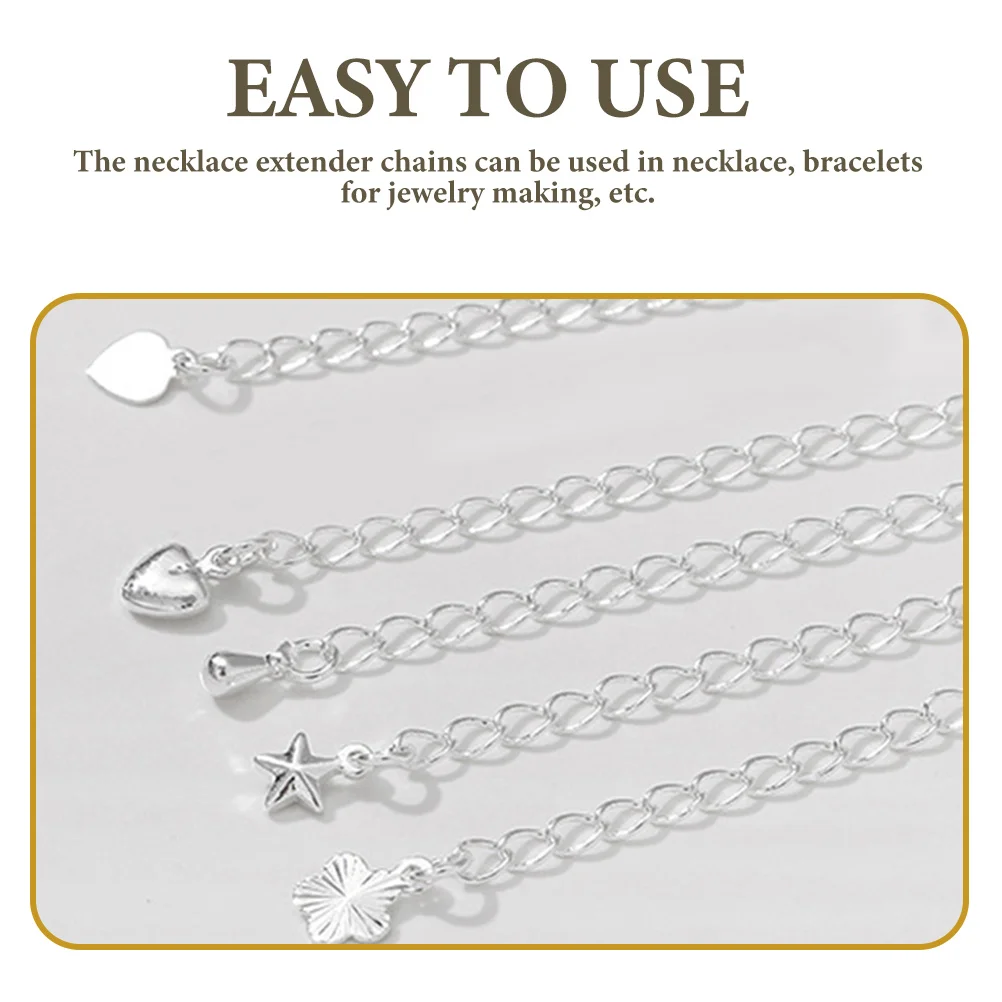 5pcs Silver Clasp Tail Chain Extenders for DIY Necklaces Bracelets Jewelry Bracelet Extension Chain Making Supplies
5pcs Silver Clasp Tail Chain Extenders for DIY Necklaces Bracelets Jewelry Bracelet Extension Chain Making Supplies