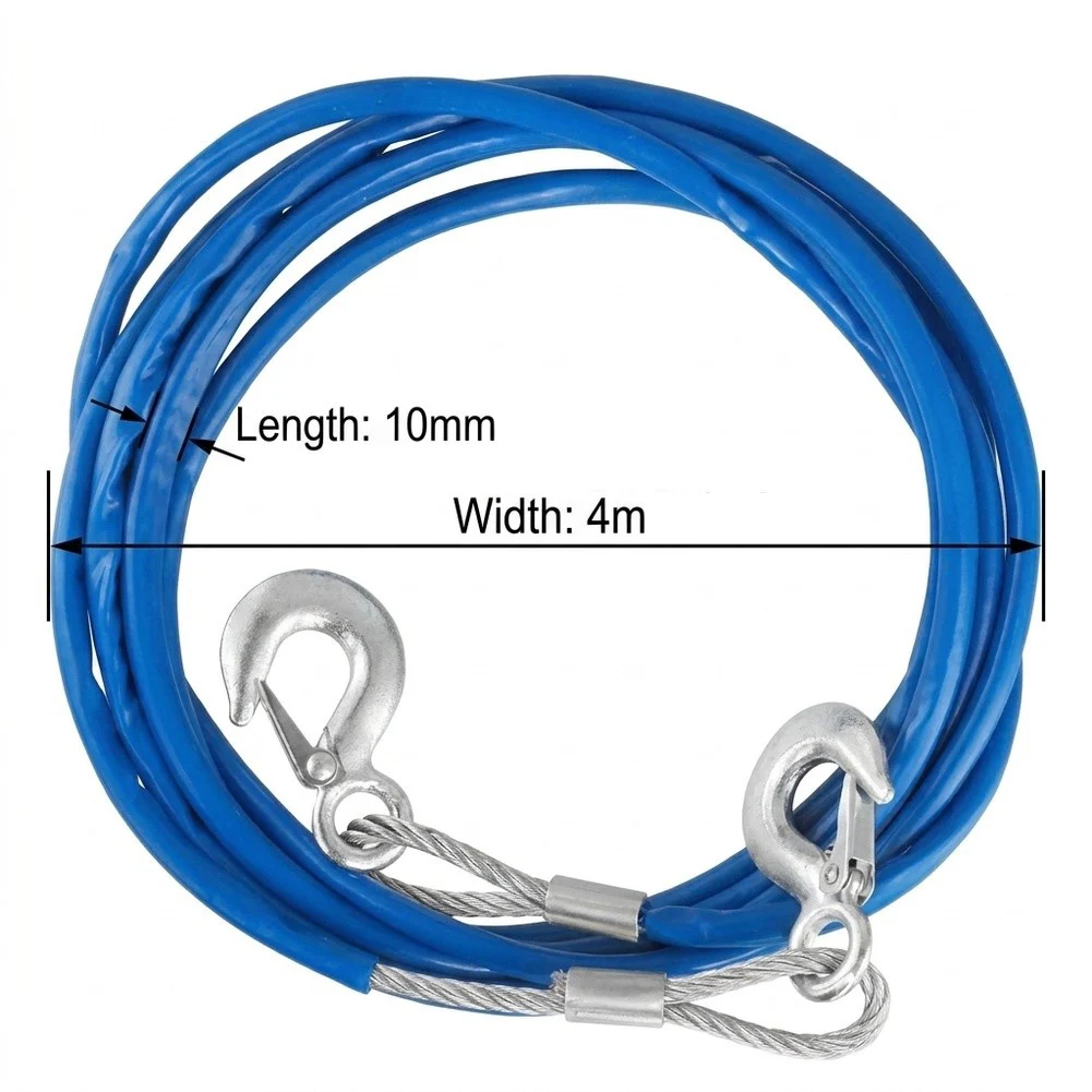 1pc Heavy Duty 16 Ft Tow Cable Set With Hooks Car Trailer Steel Wire Rope Heavy-duty Tow For Roadside Assistance Recovery
1pc Heavy Duty 16 Ft Tow Cable Set With Hooks Car Trailer Steel Wire Rope Heavy-duty Tow For Roadside Assistance Recovery