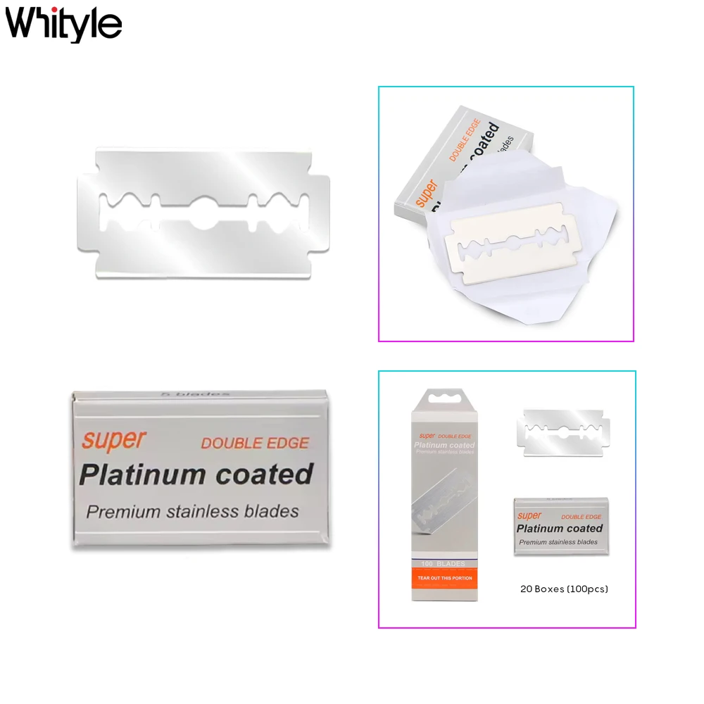 High Quality Double-edge Safety Razor Blades Platinum Coating Classical Shaver Shap Blade 100pcs for Men Hair Shaving
High Quality Double-edge Safety Razor Blades Platinum Coating Classical Shaver Shap Blade 100pcs for Men Hair Shaving