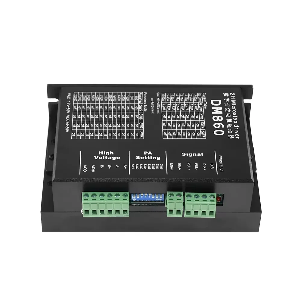 42 57 86 Шаговый двигатель 0,9 ° /1.8 ° NEMA17/23/34 Модуль контроллера драйвера шагового двигателя DM860/DM860H Высокоточный 7,2 А Подходит
42 57 86 Шаговый двигатель 0,9 ° /1.8 ° NEMA17/23/34 Модуль контроллера драйвера шагового двигателя DM860/DM860H Высокоточный 7,2 А Подходит