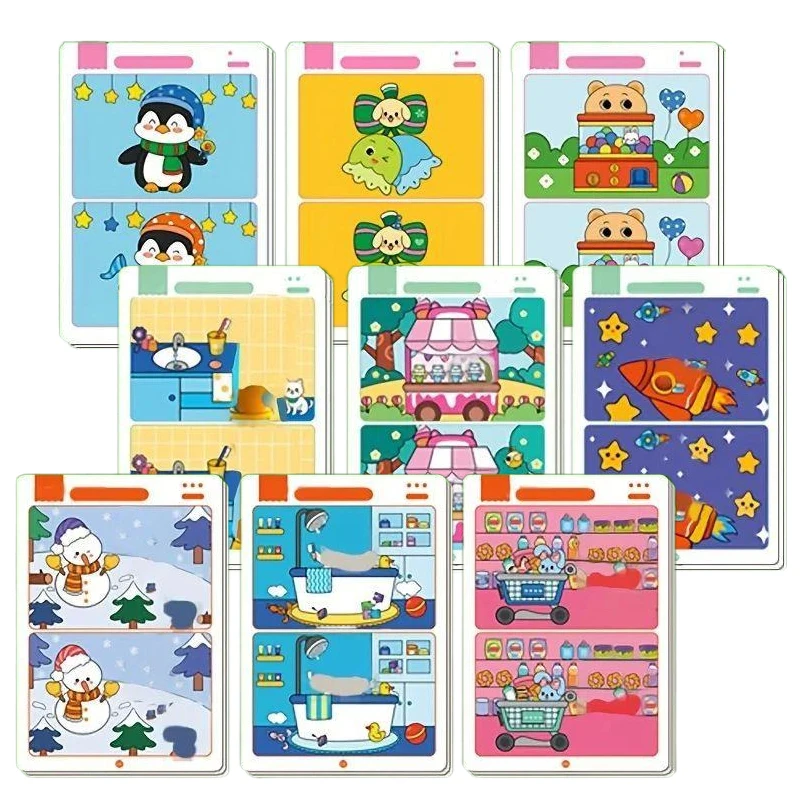 Reusable Find Differences Card Game School Teaching Equipment Supplies Three Difficulty Levels for Focus Attention Training TMZ
Reusable Find Differences Card Game School Teaching Equipment Supplies Three Difficulty Levels for Focus Attention Training TMZ