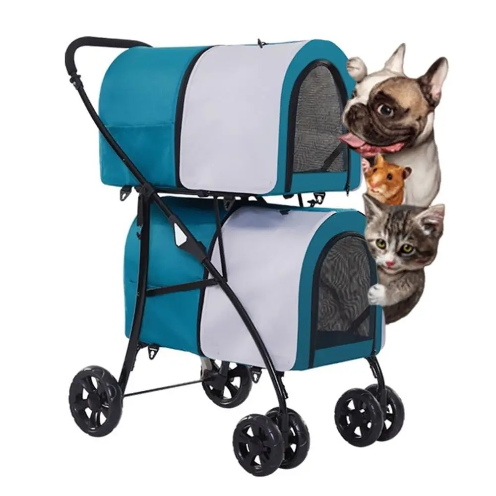 Двухэтажная 4-колесная коляска для домашних животных для собак и кошек, легкая и универсальная для нескольких домашних животных
Двухэтажная 4-колесная коляска для домашних животных для собак и кошек, легкая и универсальная для нескольких домашних животных