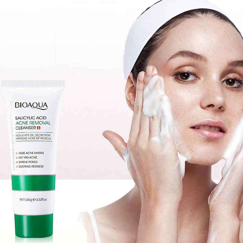 100g BIOAOUA salicylic acid facial cleanser deeply cleans moistens shrinks pores and relieves redness and swelling
100g BIOAOUA salicylic acid facial cleanser deeply cleans moistens shrinks pores and relieves redness and swelling