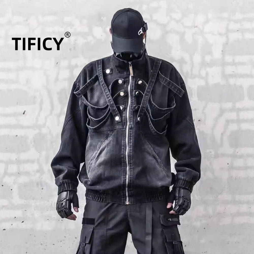 Autumn Dark Retro Washed Shoulder Padded Ripped Denim Jacket Men's Spring and Autumn Workwear Stand Up Collar Jacket
Autumn Dark Retro Washed Shoulder Padded Ripped Denim Jacket Men's Spring and Autumn Workwear Stand Up Collar Jacket
