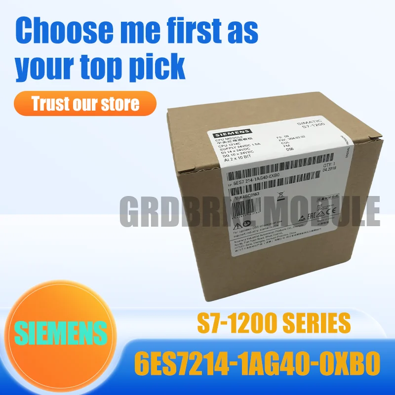 New original SIEMENS S7-1200 CPU digital module 6ES7214-1AG40/1BG40/1HG40-0XB0 6ES7221-1BF32-0XB0 6ES7222-1HF32-0XB0
New original SIEMENS S7-1200 CPU digital module 6ES7214-1AG40/1BG40/1HG40-0XB0 6ES7221-1BF32-0XB0 6ES7222-1HF32-0XB0