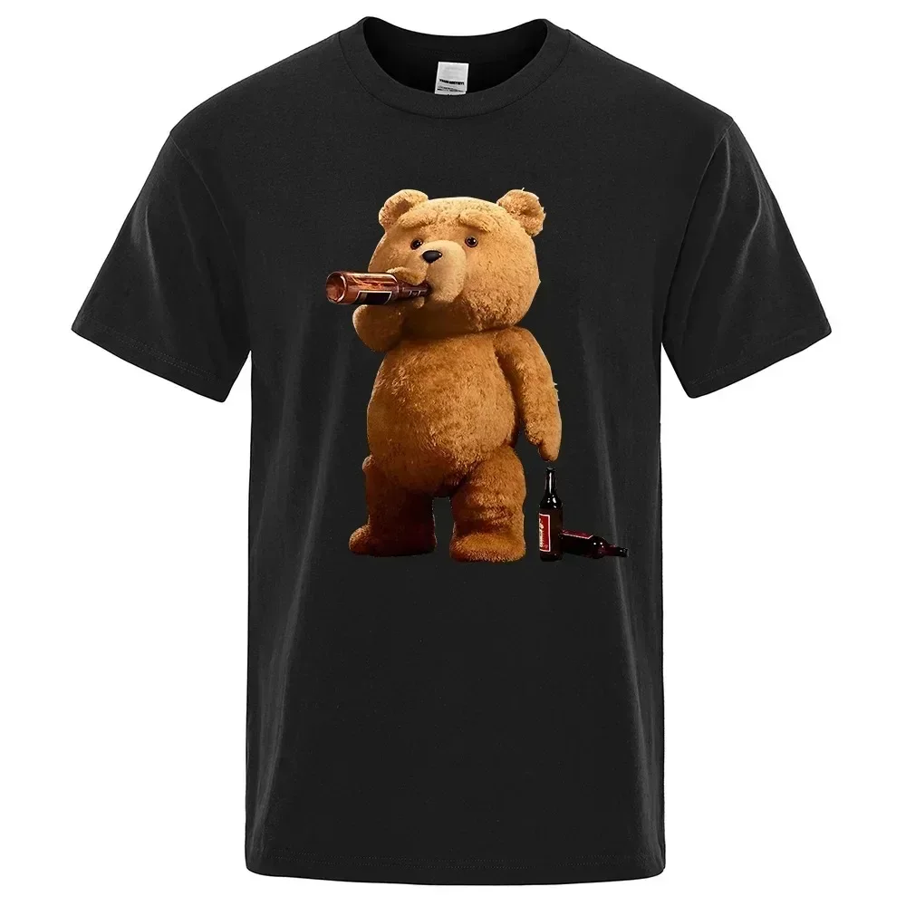 Summer Men's T-shirt Cute Ted Bear Drinking Beer Printed T-shirt Oversized Loose Comfortable Tee Shirt Men Clothes Short Sleeve
Summer Men's T-shirt Cute Ted Bear Drinking Beer Printed T-shirt Oversized Loose Comfortable Tee Shirt Men Clothes Short Sleeve