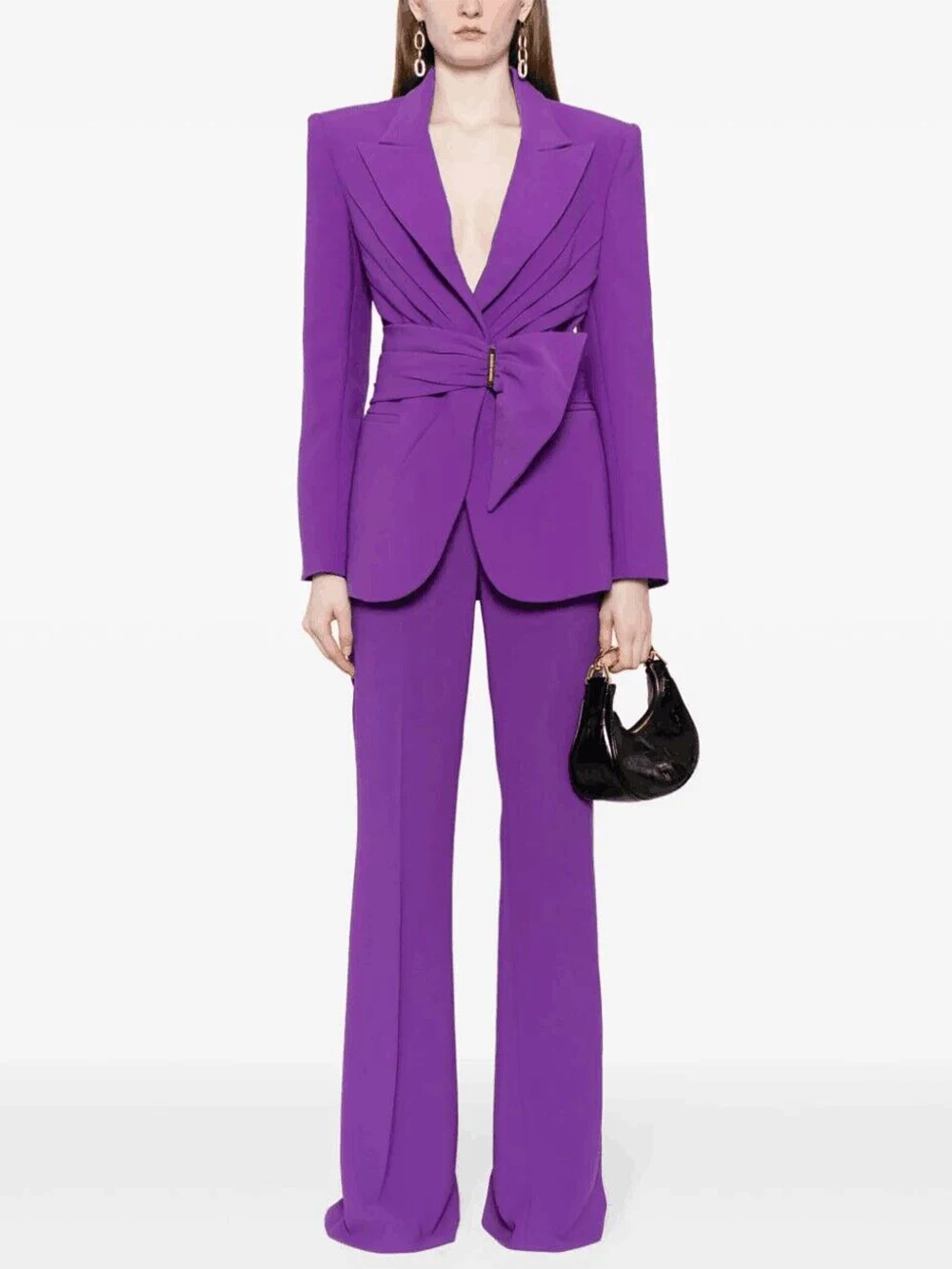 2024 New Women's Fashion Star Irregular Long Sleeved Belt Slim Fit Suit Jacket&Pants 2-piece Bodycon Party Cocktail Set
2024 New Women's Fashion Star Irregular Long Sleeved Belt Slim Fit Suit Jacket&Pants 2-piece Bodycon Party Cocktail Set