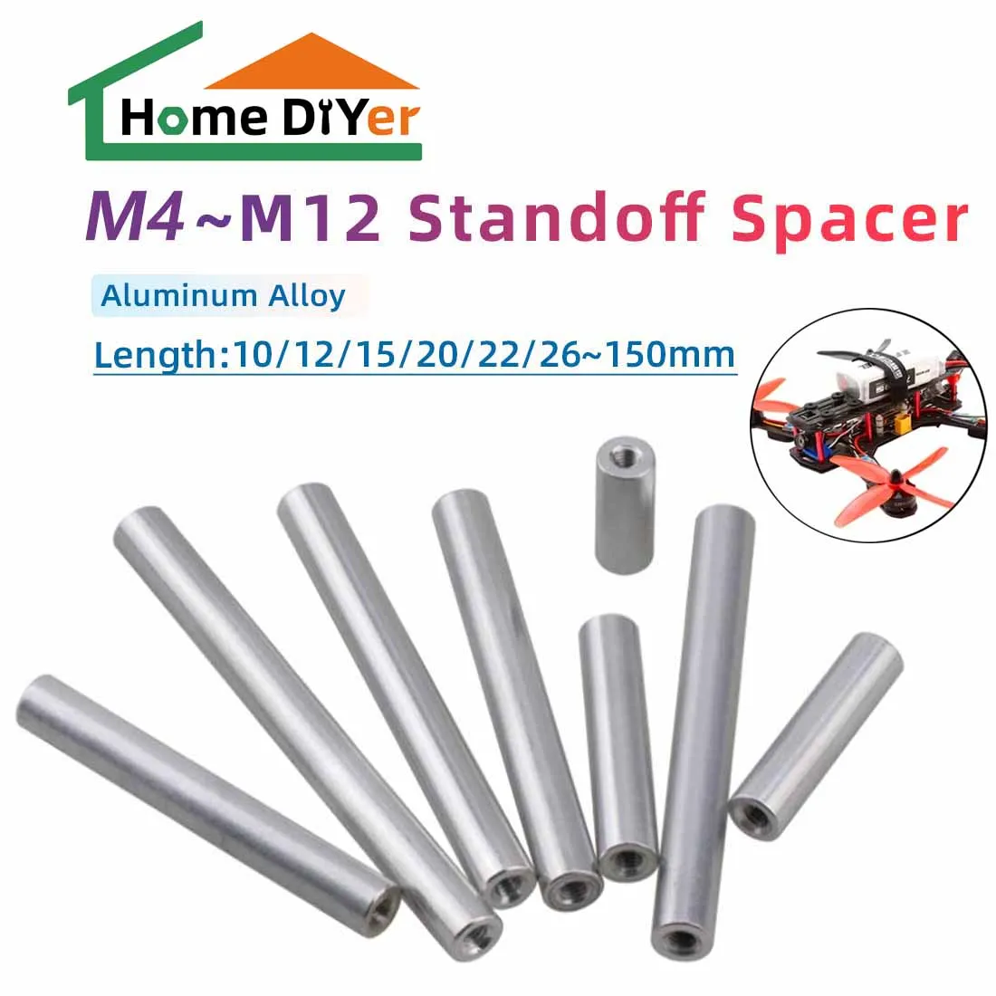 5pcs M2 M2.5 M3 M4 M5 M6 M8 M10*L Round Aluminum Standoff Spacer Stud Extend Long Nut L=6 To100 Threaded Sleeve Standoff Spacers
5pcs M2 M2.5 M3 M4 M5 M6 M8 M10*L Round Aluminum Standoff Spacer Stud Extend Long Nut L=6 To100 Threaded Sleeve Standoff Spacers