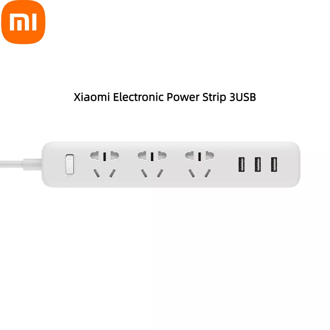 Original Xiaomi Smart Home Electronic Power Strip Socket Fast Charging 3 USB with 3 Sockets Standard Plug Wiith Extra Logo
Original Xiaomi Smart Home Electronic Power Strip Socket Fast Charging 3 USB with 3 Sockets Standard Plug Wiith Extra Logo