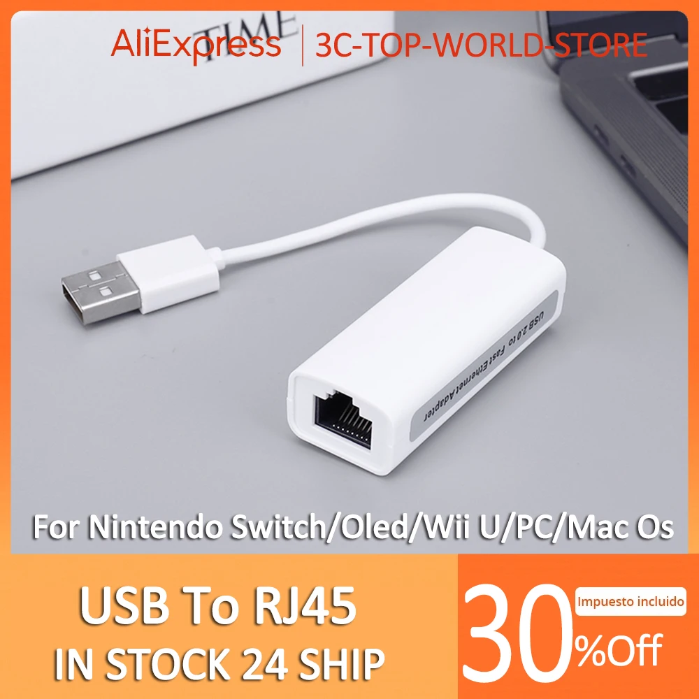 USB Ethernet Adapter Network Card USB A To RJ45 100Mbps Lan Internet Cable For Laptop PC Computer For Nintendo Switch Wii U
USB Ethernet Adapter Network Card USB A To RJ45 100Mbps Lan Internet Cable For Laptop PC Computer For Nintendo Switch Wii U