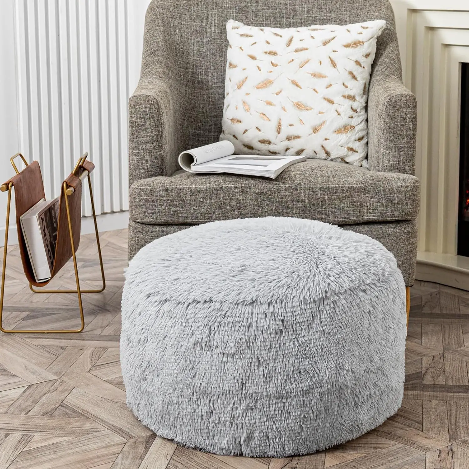 Fur Ottoman Stool Unstuffed Footstool Cover Floor Pouf Foot Rest No Filler 20X20X12 Hes Round Poof Seat Foldable Floor Chair
Fur Ottoman Stool Unstuffed Footstool Cover Floor Pouf Foot Rest No Filler 20X20X12 Hes Round Poof Seat Foldable Floor Chair