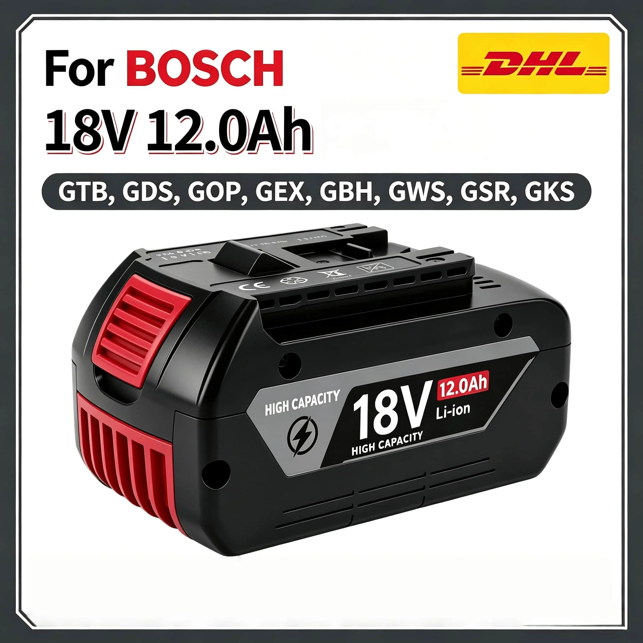 18V For Bosch Battery ProCORE18V 10.0Ah Applicable GWS18V GSB18V, Long Standby Battery for Bosch 18V Angle Grinder
18V For Bosch Battery ProCORE18V 10.0Ah Applicable GWS18V GSB18V, Long Standby Battery for Bosch 18V Angle Grinder