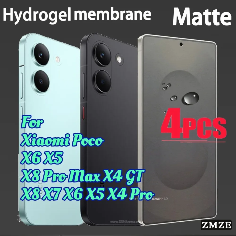 4Pcs Matte Frosted Hydrogel Films For Xiaomi POCO X4 GT X5 X6 X8 Pro Max Soft TPU Film For Xiaomi POCO X8 X7 X6 X5 X4 Pro Series
4Pcs Matte Frosted Hydrogel Films For Xiaomi POCO X4 GT X5 X6 X8 Pro Max Soft TPU Film For Xiaomi POCO X8 X7 X6 X5 X4 Pro Series