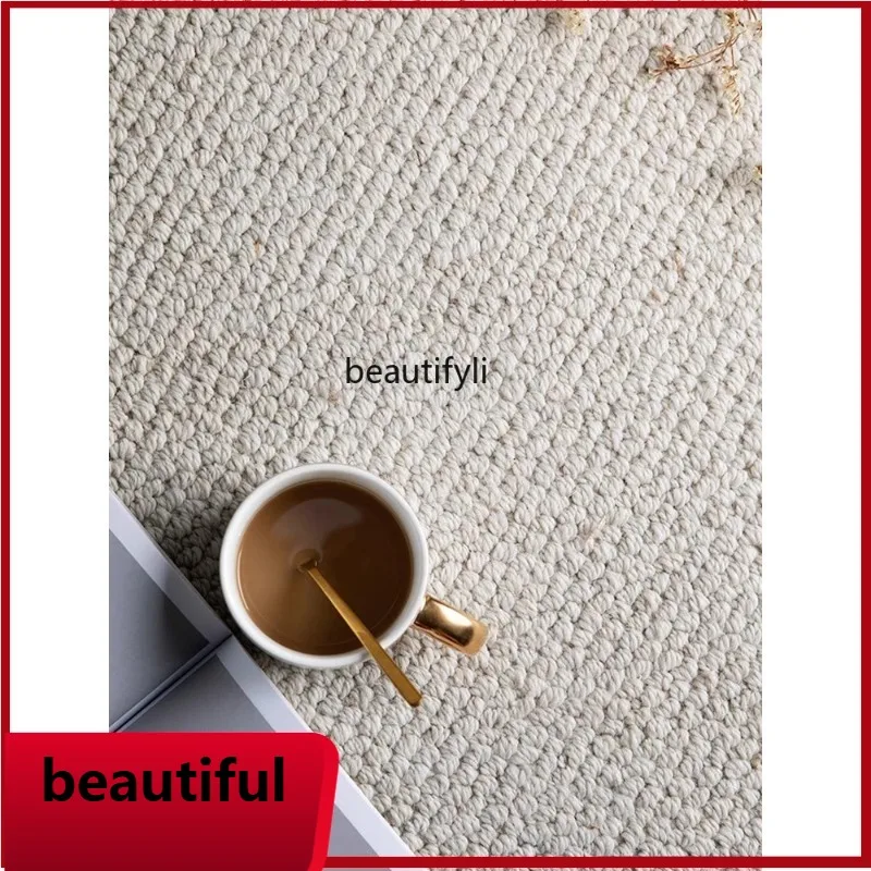 F132 Solid color wool round carpet living room Nordic wabi style light luxury bedside blanket coffee table floor mat
F132 Solid color wool round carpet living room Nordic wabi style light luxury bedside blanket coffee table floor mat